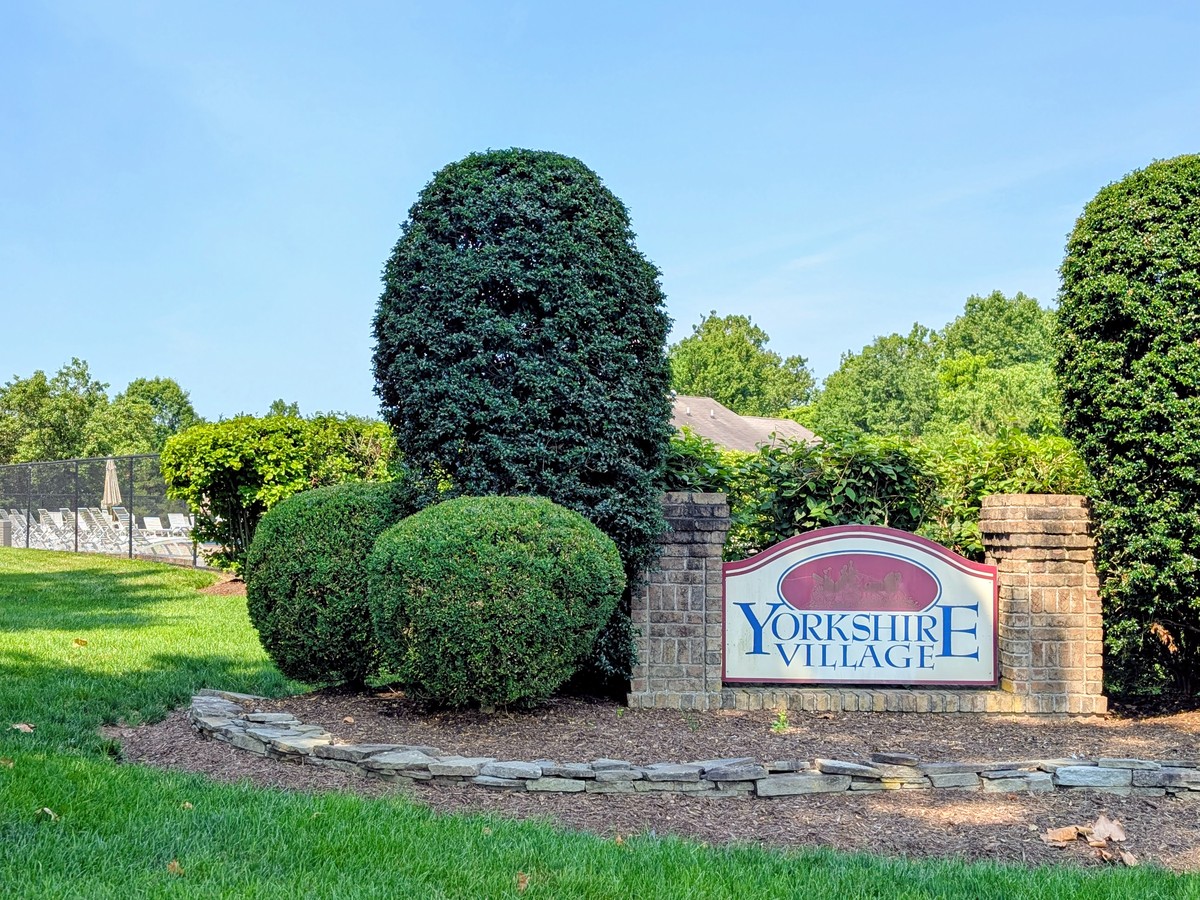 Yorkshire neighborhood entrance sign, Lawrence, NJ