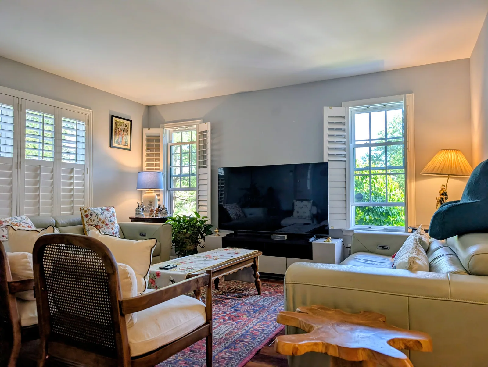Sunlit End-Unit Living Room