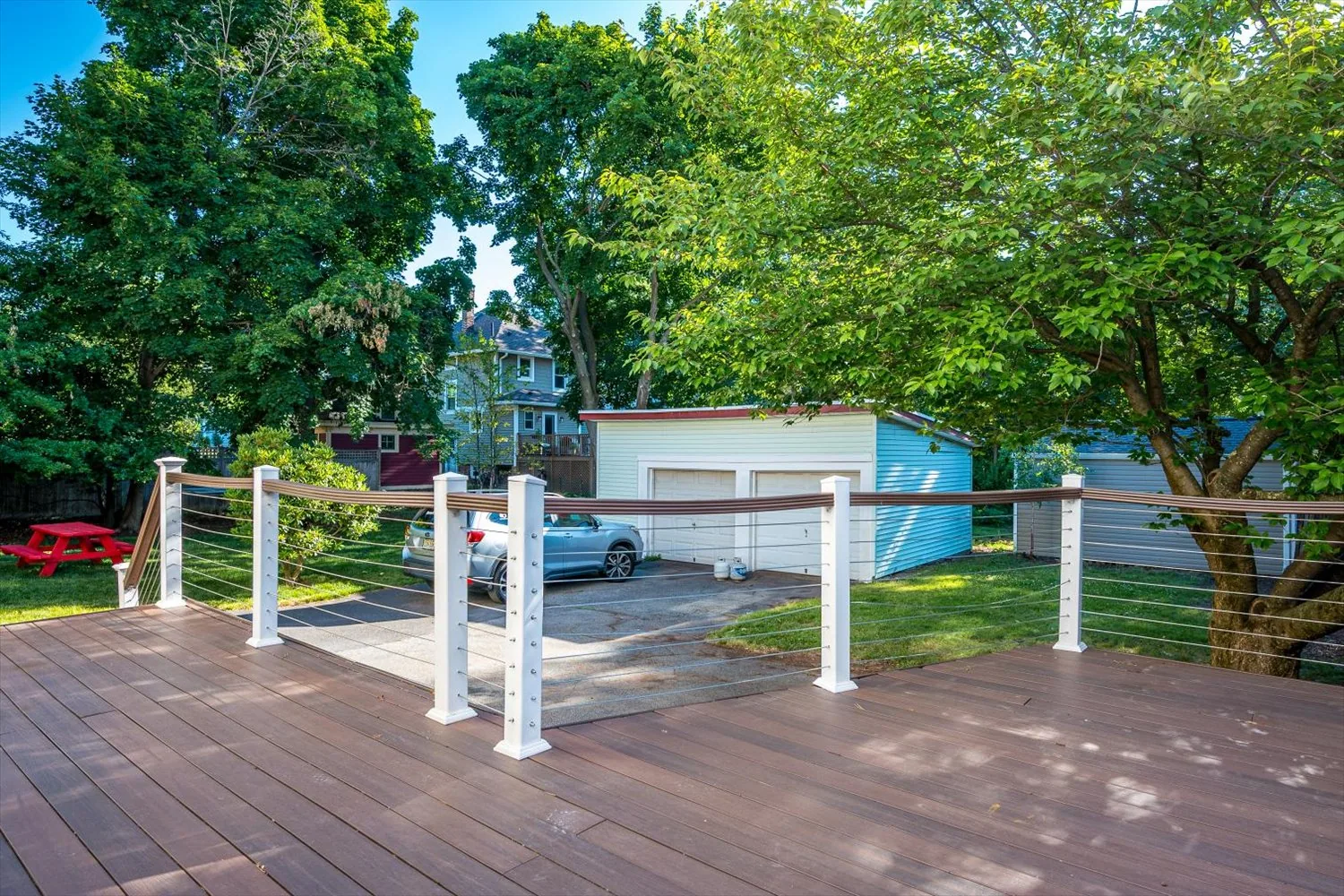 Composite Deck & Fenced Yard